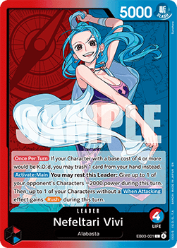(001) One Piece TCG Heroines Edition Single: Nefeltari Vivi (EB03-001) (V.1)  Leader