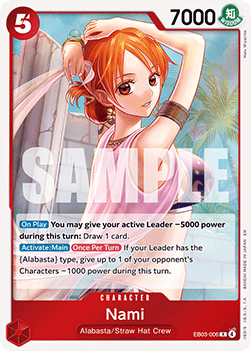 (006) One Piece TCG Heroines Edition Single: Nami (EB03-006) (V.1)  Rare