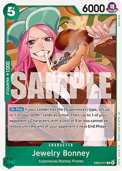 (017) One Piece TCG Heroines Edition Single: Jewelry Bonney (EB03-017) (V.1)  Rare