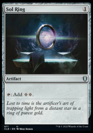 (871) Magic The Gathering Commander Legends: Battle for Baldur's Gate: Extras Single: Sol Ring Holo Uncommon