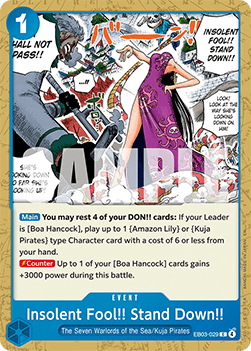 (029) One Piece TCG Heroines Edition Single: Insolent Fool!! Stand Down!! (EB03-029) (V.1)  Common