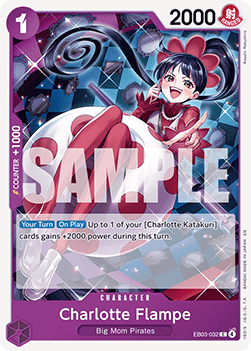 (032) One Piece TCG Heroines Edition Single: Charlotte Flampe (EB03-032) (V.1)  Common