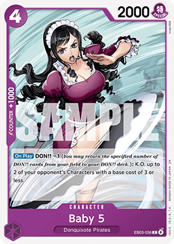(036) One Piece TCG Heroines Edition Single: Baby 5 (EB03-036) (V.1)  Common