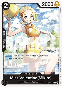 (047) One Piece TCG Heroines Edition Single: Miss.Valentine(Mikita) (EB03-047) (V.1)  Common
