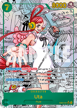 (061) One Piece TCG Heroines Edition Single: Uta (EB03-061) (V.3)  Manga Rare