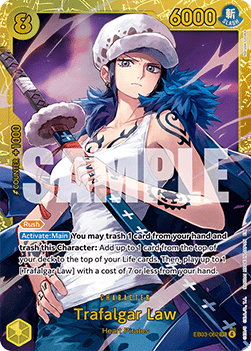 (062) One Piece TCG Heroines Edition Single: Trafalgar Law (EB03-062) (V.1)  Secret Rare