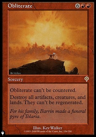 (156) Magic The Gathering The List Single: Obliterate  Rare