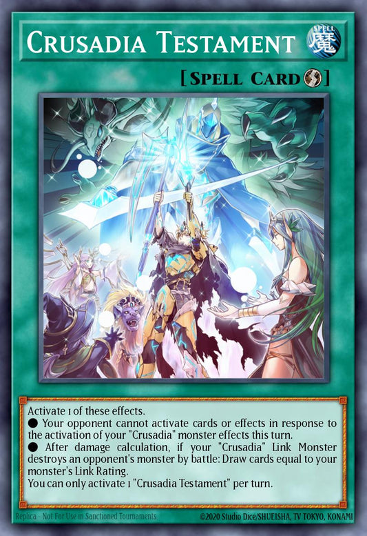 (078) YuGiOh TCG MP20: 2020 Tin of Lost Memories Mega Pack Single: Crusadia Testament  Rare