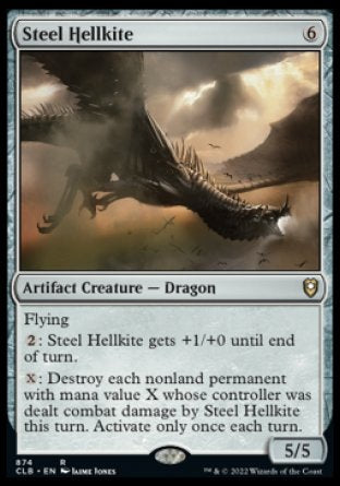 (874) Magic The Gathering Commander Legends: Battle for Baldur's Gate: Extras Single: Steel Hellkite  Rare