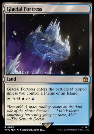 (876) Magic The Gathering Universes Beyond: Doctor Who: Extras Single: Glacial Fortress (V.2) Holo Rare