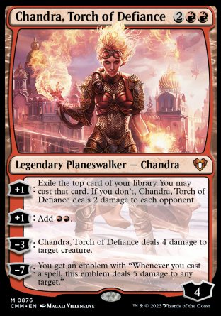 (876) Magic The Gathering Commander Masters: Extras Single: Chandra, Torch of Defiance  Mythic