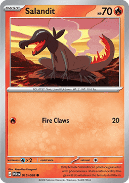 (015/088) Pokemon TCG Perfect Order Single: Salandit   Common