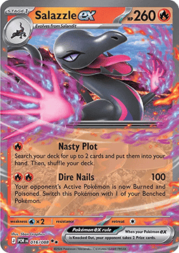(016/088) Pokemon TCG Perfect Order Single: Salazzle ex   Double Rare
