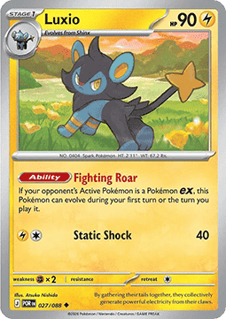 (027/088) Pokemon TCG Perfect Order Single: Luxio  Reverse Holo Uncommon