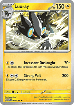 (028/088) Pokemon TCG Perfect Order Single: Luxray   Rare