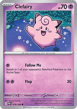 (030/088) Pokemon TCG Perfect Order Single: Clefairy  Reverse Holo Common