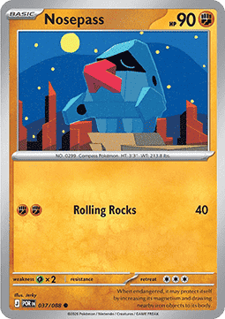 (037/088) Pokemon TCG Perfect Order Single: Nosepass   Common
