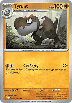 (044/088) Pokemon TCG Perfect Order Single: Tyrunt   Common