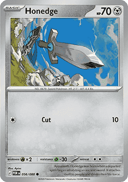 (056/088) Pokemon TCG Perfect Order Single: Honedge  Reverse Holo Common