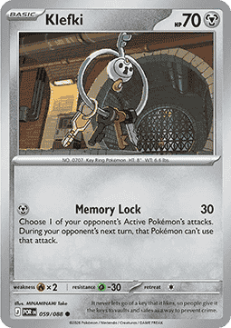 (059/088) Pokemon TCG Perfect Order Single: Klefki  Reverse Holo Common