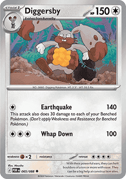 (065/088) Pokemon TCG Perfect Order Single: Diggersby   Uncommon