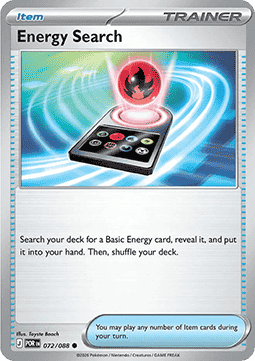 (072/088) Pokemon TCG Perfect Order Single: Energy Search  Common