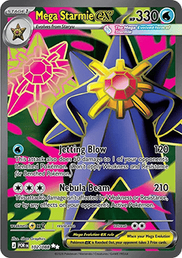 (102/088) Pokemon TCG Perfect Order Single: Mega Starmie ex   Ultra Rare