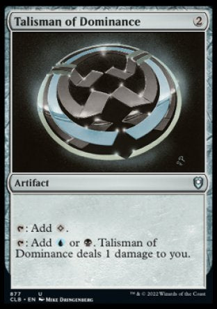 (877) Magic The Gathering Commander Legends: Battle for Baldur's Gate: Extras Single: Talisman of Dominance  Uncommon
