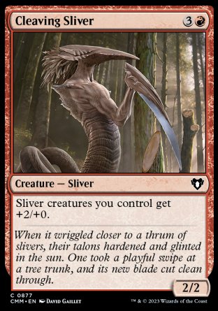 (877) Magic The Gathering Commander Masters: Extras Single: Cleaving Sliver  Common