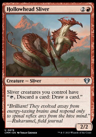 (878) Magic The Gathering Commander Masters: Extras Single: Hollowhead Sliver  Uncommon
