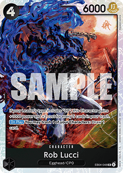 (EB04-048) One Piece TCG Adventure on Kami’s Island Single: Rob Lucci (EB04-048) (V.1)  Super Rare