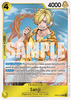 (EB04-052) One Piece TCG Adventure on Kami’s Island Single: Sanji (EB04-052) (V.1)  Rare