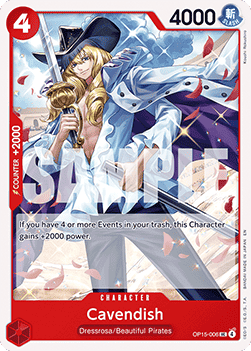 (006) One Piece TCG Adventure on Kami’s Island Single: Cavendish (OP15-006)  Uncommon
