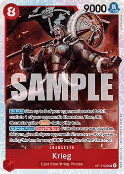 (008) One Piece TCG Adventure on Kami’s Island Single: Krieg (OP15-008) (V.1)  Super Rare