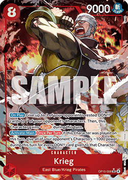 (008) One Piece TCG Adventure on Kami’s Island Single: Krieg (OP15-008) (V.2)  Alternate Art