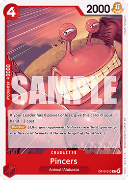 (013) One Piece TCG Adventure on Kami’s Island Single: Pincers (OP15-013)  Common