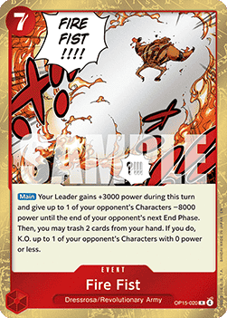 (020) One Piece TCG Adventure on Kami’s Island Single: Fire Fist (OP15-020)  Rare