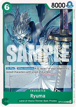 (036) One Piece TCG Adventure on Kami’s Island Single: Ryuma (OP15-036)  Common