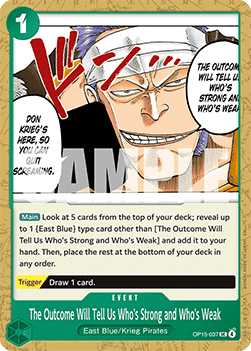 (037) One Piece TCG Adventure on Kami’s Island Single: The Outcome Will Tell Us Who's Strong and Who's Weak (OP15-037)  Uncommon