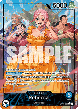 (039) One Piece TCG Adventure on Kami’s Island Single: Rebecca (OP15-039) (V.2)  Alternate Art