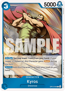 (042) One Piece TCG Adventure on Kami’s Island Single: Kyros (OP15-042)  Rare