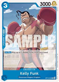 (043) One Piece TCG Adventure on Kami’s Island Single: Kelly Funk (OP15-043)  Common