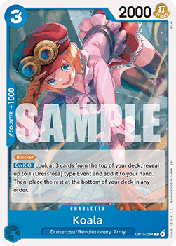 (044) One Piece TCG Adventure on Kami’s Island Single: Koala (OP15-044)  Common