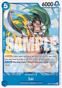 (045) One Piece TCG Adventure on Kami’s Island Single: Sai (OP15-045)  Uncommon