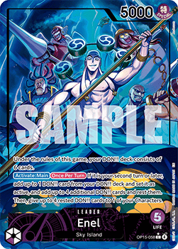 (058) One Piece TCG Adventure on Kami’s Island Single: Enel (OP15-058) (V.2)  Alternate Art