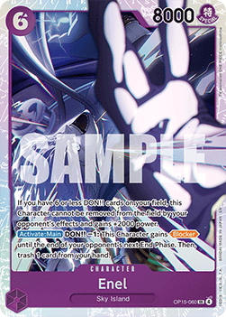 (060) One Piece TCG Adventure on Kami’s Island Single: Enel (OP15-060) (V.1)  Super Rare