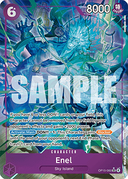 (060) One Piece TCG Adventure on Kami’s Island Single: Enel (OP15-060) (V.2)  Alternate Art