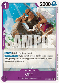 (061) One Piece TCG Adventure on Kami’s Island Single: Ohm (OP15-061) (V.1)  Rare