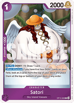 (066) One Piece TCG Adventure on Kami’s Island Single: Satori (OP15-066)  Rare