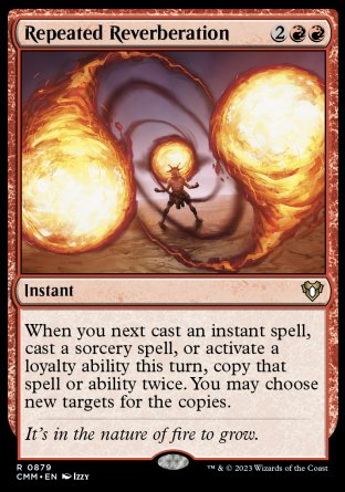 (879) Magic The Gathering Commander Masters: Extras Single: Repeated Reverberation  Rare